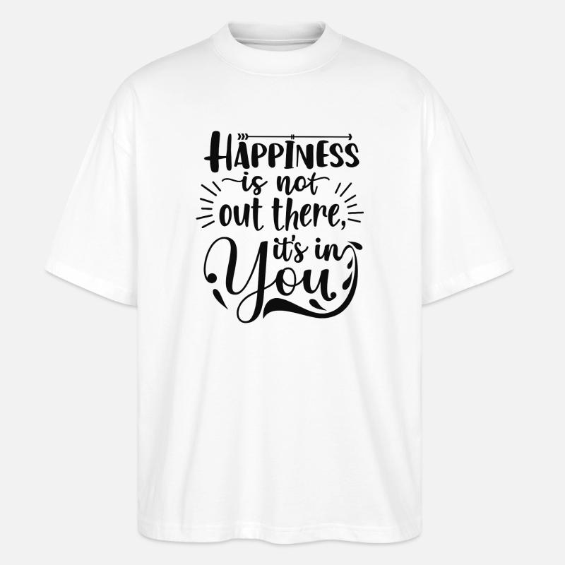 Glück in dir - Stanley/Stella Oversized Unisex Bio T-Shirt Blaster 2.0 - Weiß