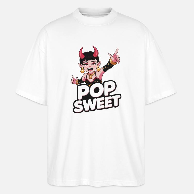 Pop Sweet Devilette - Stanley/Stella Oversized Unisex Bio T-Shirt Blaster 2.0 - Weiß