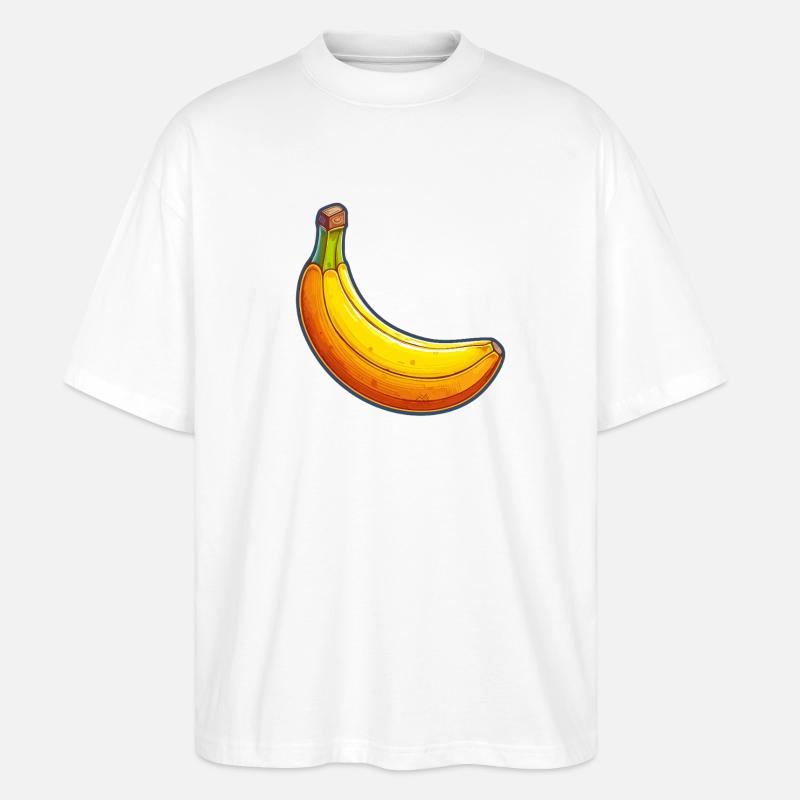 Banane Pop Art Bunter Spaß - Stanley/Stella Oversized Unisex Bio T-Shirt Blaster 2.0 - Weiß