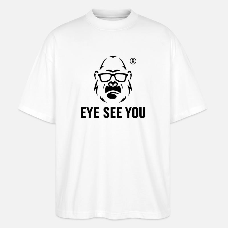 Gorilla mit Sonnenbrille Evil SeeV - Stanley/Stella Oversized Unisex Bio T-Shirt Blaster 2.0 - Weiß