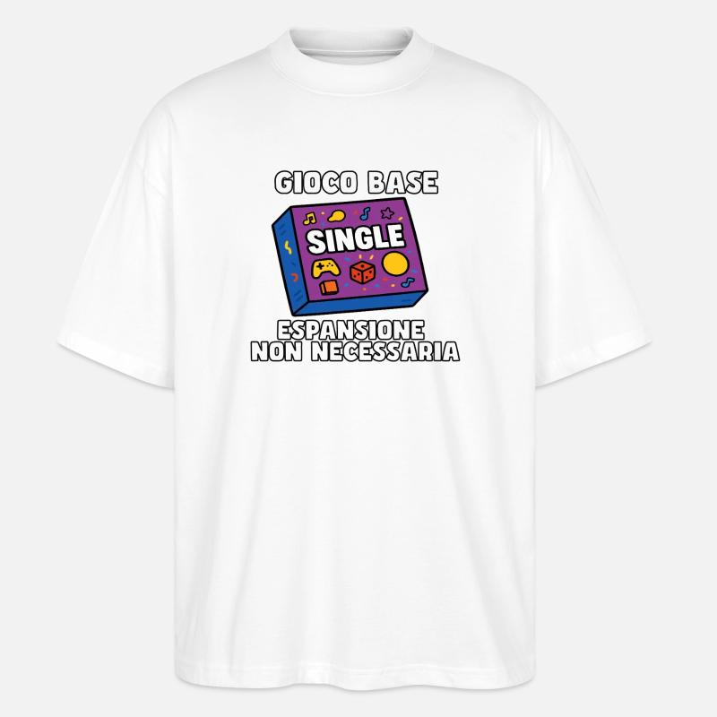 Jeu de base : Pas d’extension - T-shirt bio Blaster 2.0 coupe oversize Stanley/Stella Unisexe - blanc