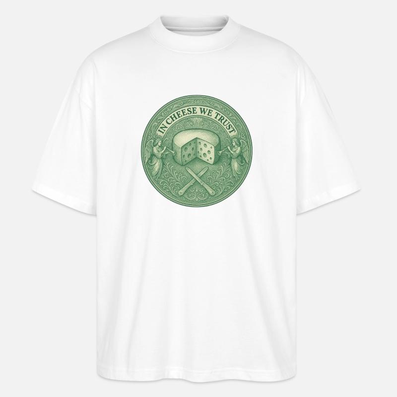 In Cheese we trust - Stanley/Stella Oversized Unisex Bio T-Shirt Blaster 2.0 - Weiß