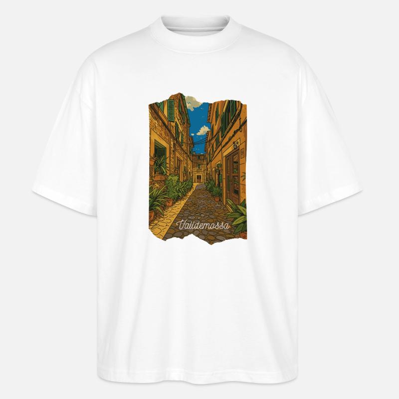 Valldemossa - Mallorca - Stanley/Stella Oversized Unisex Bio T-Shirt Blaster 2.0 - Weiß