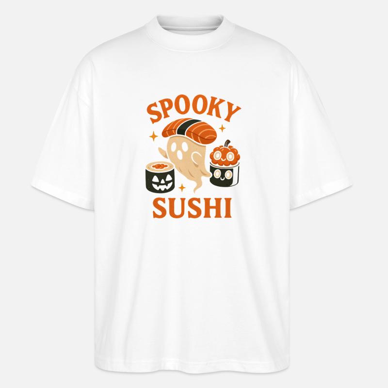 Spooky Sushi Ghosts - Stanley/Stella Oversized Unisex Bio T-Shirt Blaster 2.0 - Weiß