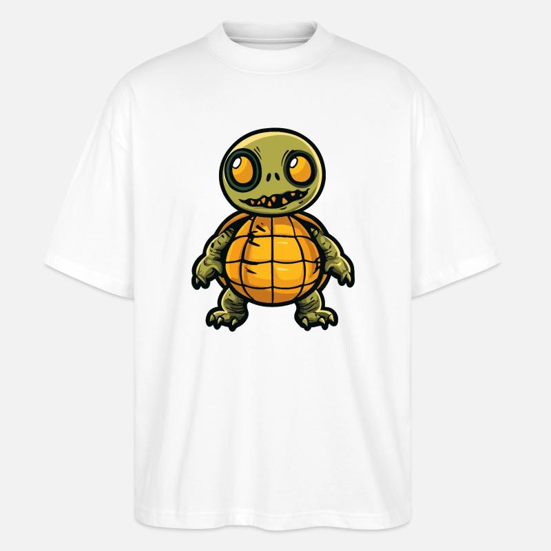 Schildkröte Halloween Comic Lustig - Stanley/Stella Oversized Unisex Bio T-Shirt Blaster 2.0 - Weiß