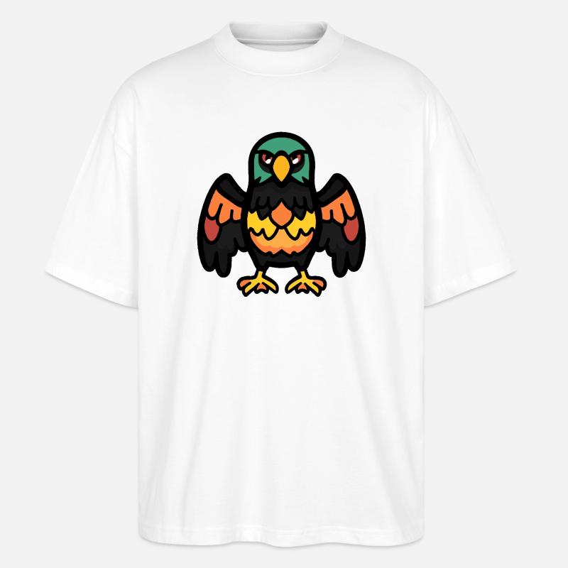 Eagle Halloween Comic Funny - Stanley/Stella Oversized Unisex Organic T-shirt Blaster 2.0 - white