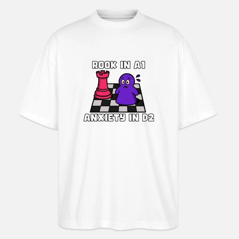 Turm in A1, Angst in D2 - Stanley/Stella Oversized Unisex Bio T-Shirt Blaster 2.0 - Weiß