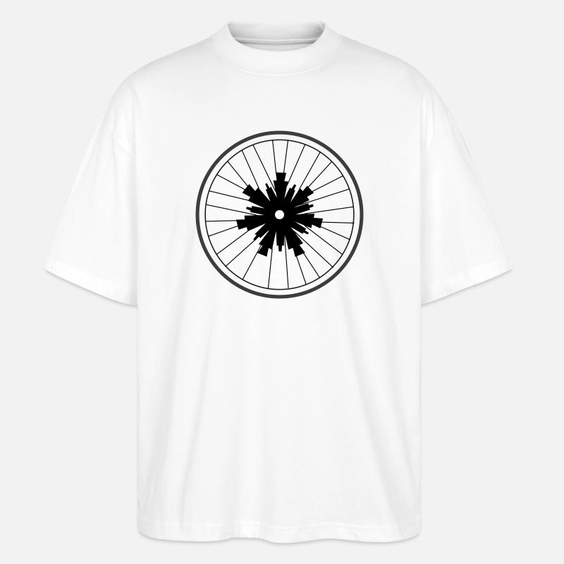 Roue flocon de neige par Cean - T-shirt bio Blaster 2.0 coupe oversize Stanley/Stella Unisexe - blanc