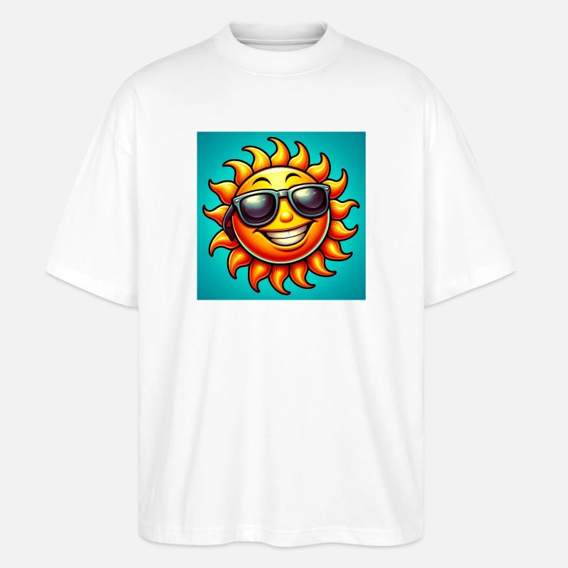 Sonne - Stanley/Stella Oversized Unisex Bio T-Shirt Blaster 2.0 - Weiß