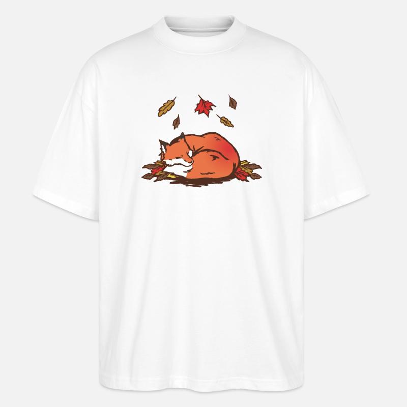 Fuchs im Herbst - Stanley/Stella Oversized Unisex Bio T-Shirt Blaster 2.0 - Weiß