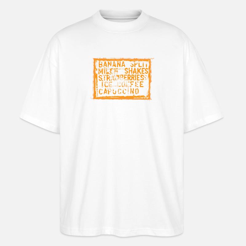 Banana Split Mix Pattern - Stanley/Stella Oversized Unisex Organic T-shirt Blaster 2.0 - white