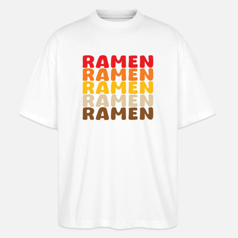 Ramen in Palette Pop - Stanley/Stella Oversized Unisex Bio T-Shirt Blaster 2.0 - Weiß