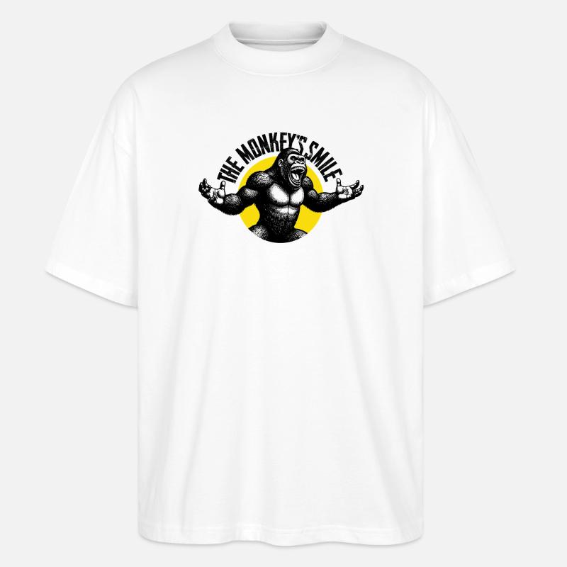 Brüllender Gorilla - Stanley/Stella Oversized Unisex Bio T-Shirt Blaster 2.0 - Weiß