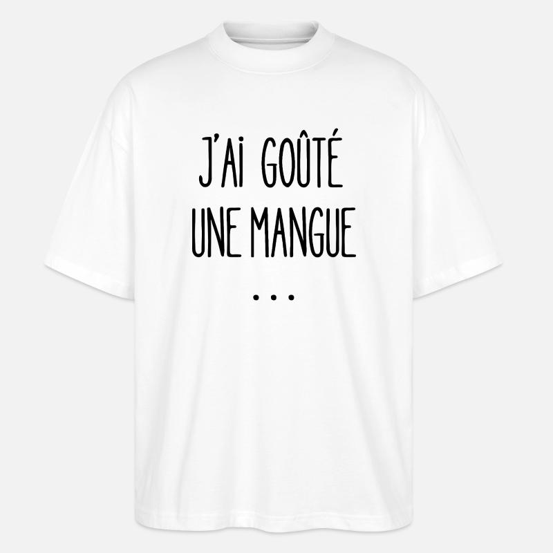Ich habe eine Mango probiert - Stanley/Stella Oversized Unisex Bio T-Shirt Blaster 2.0 - Weiß