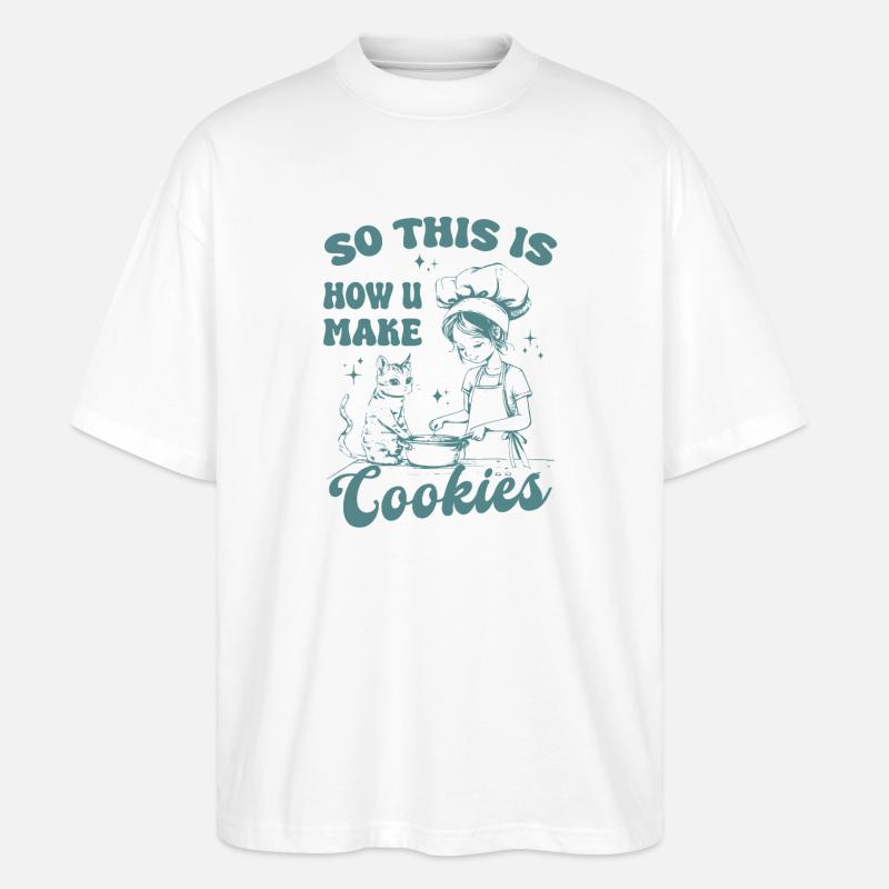 So machen Sie Cookies - Stanley/Stella Oversized Unisex Bio T-Shirt Blaster 2.0 - Weiß