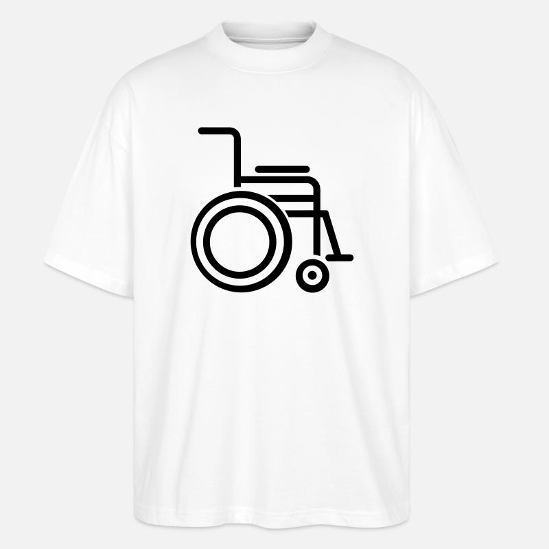 Rollstuhl - Stanley/Stella Oversized Unisex Bio T-Shirt Blaster 2.0 - Weiß