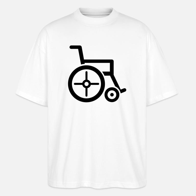 Rollstuhl - Stanley/Stella Oversized Unisex Bio T-Shirt Blaster 2.0 - Weiß