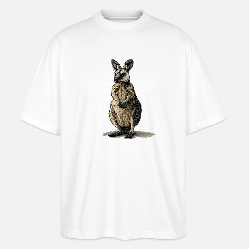 Wallabys Wallaby - Stanley/Stella Oversized Unisex Bio T-Shirt Blaster 2.0 - Weiß
