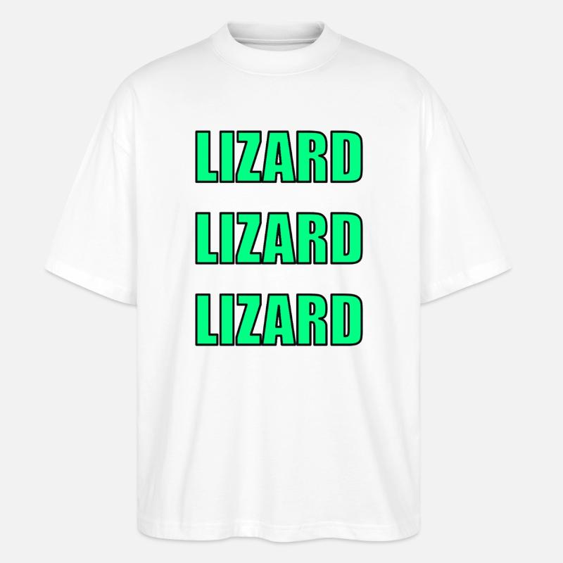 Echsen-Echo - Stanley/Stella Oversized Unisex Bio T-Shirt Blaster 2.0 - Weiß