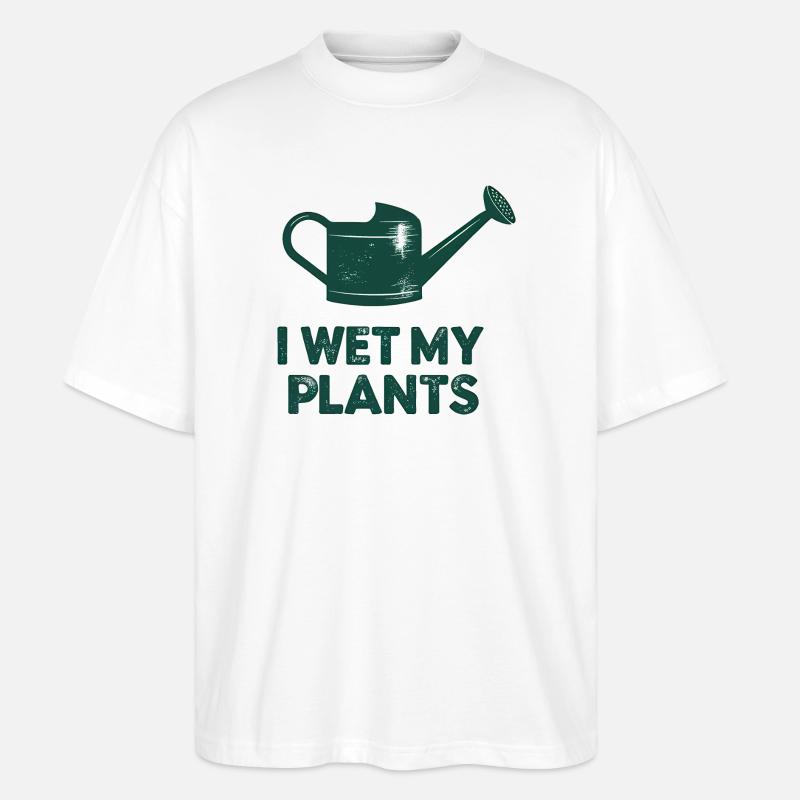 Wet My Plants Watering - Stanley/Stella Oversized Unisex Organic T-shirt Blaster 2.0 - white