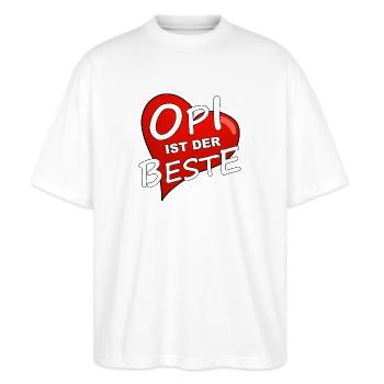 OPI EST LE MEILLEUR - T-shirt bio Blaster 2.0 coupe oversize Stanley/Stella Unisexe - blanc - Devant - Alina (178cm) & Michal (187cm)