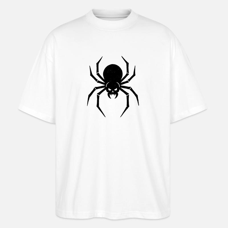 Halloween Spinne | Dunkle Spinne - Stanley/Stella Oversized Unisex Bio T-Shirt Blaster 2.0 - Weiß