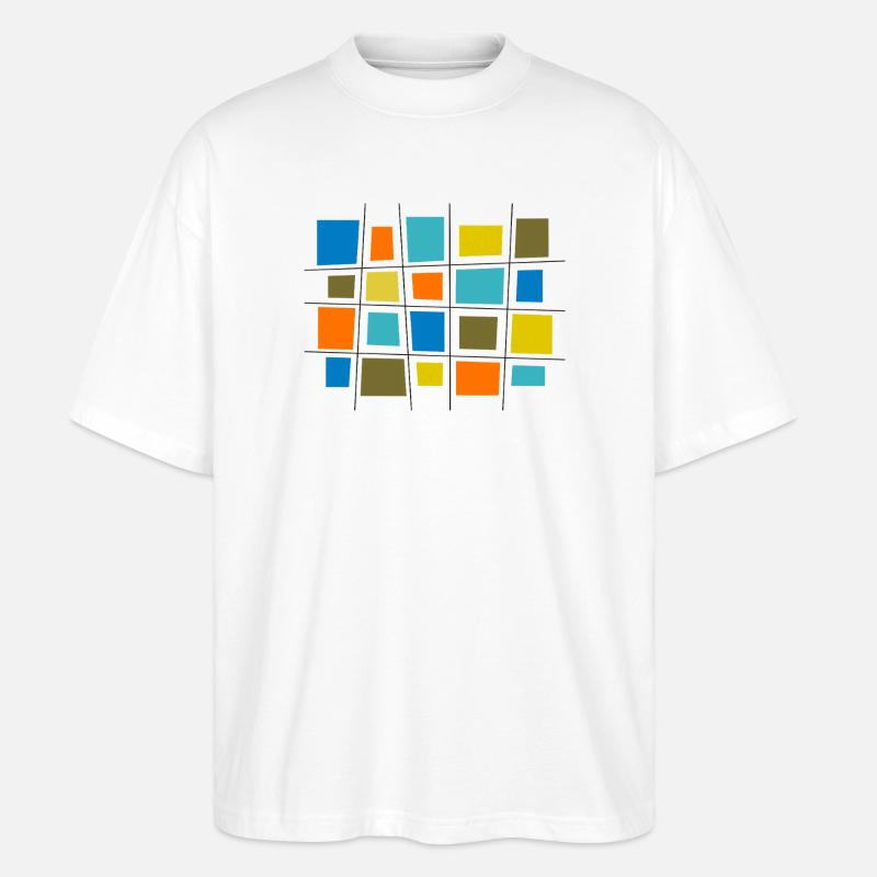 Farbiges Patchwork von Cean - Stanley/Stella Oversized Unisex Bio T-Shirt Blaster 2.0 - Weiß