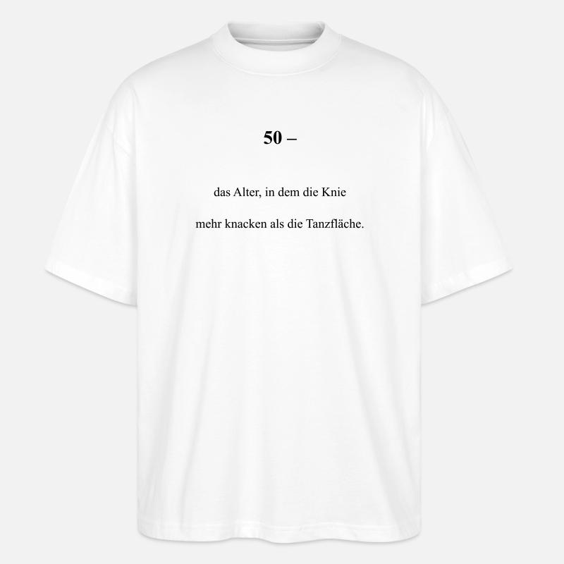 50 Jahre - Stanley/Stella Oversized Unisex Bio T-Shirt Blaster 2.0 - Weiß
