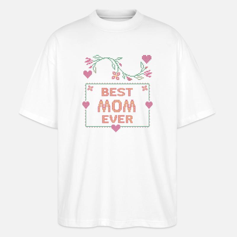 beste Mama - Stanley/Stella Oversized Unisex Bio T-Shirt Blaster 2.0 - Weiß