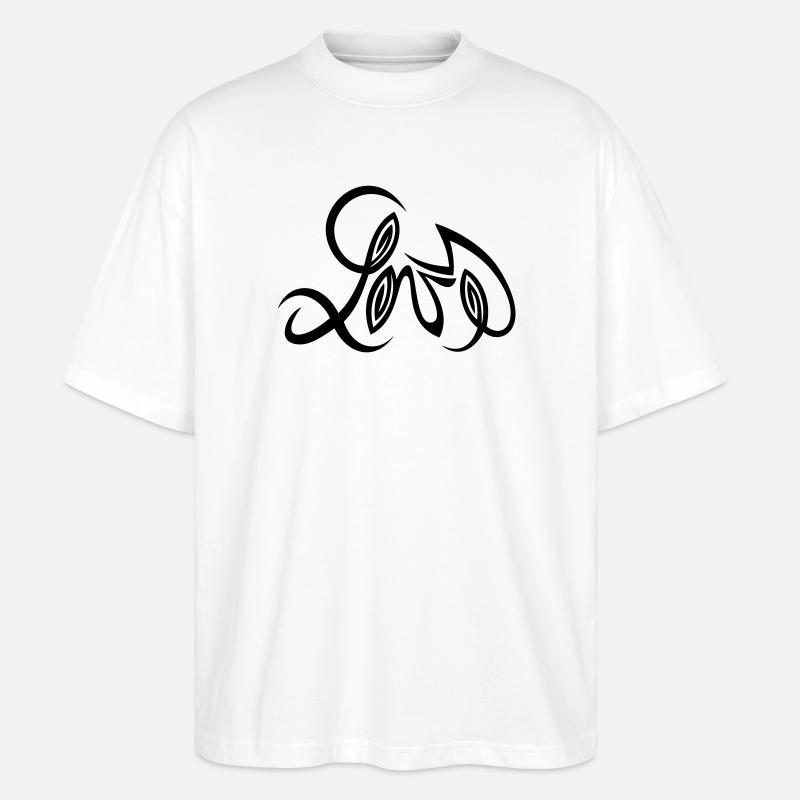 Love Design von Cean - Stanley/Stella Oversized Unisex Bio T-Shirt Blaster 2.0 - Weiß