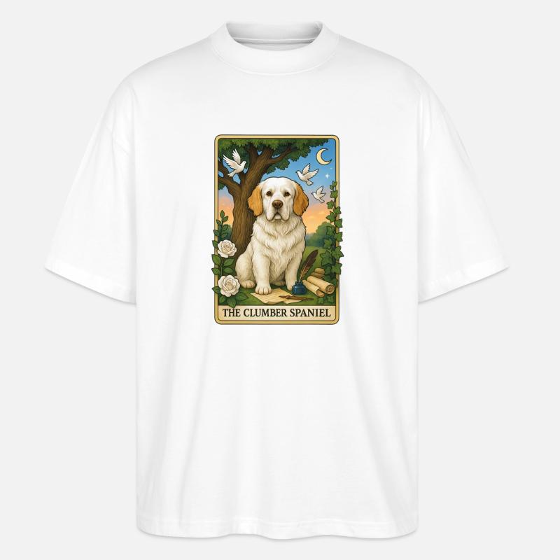 Clumber Spaniel - Stanley/Stella Oversized Unisex Bio T-Shirt Blaster 2.0 - Weiß