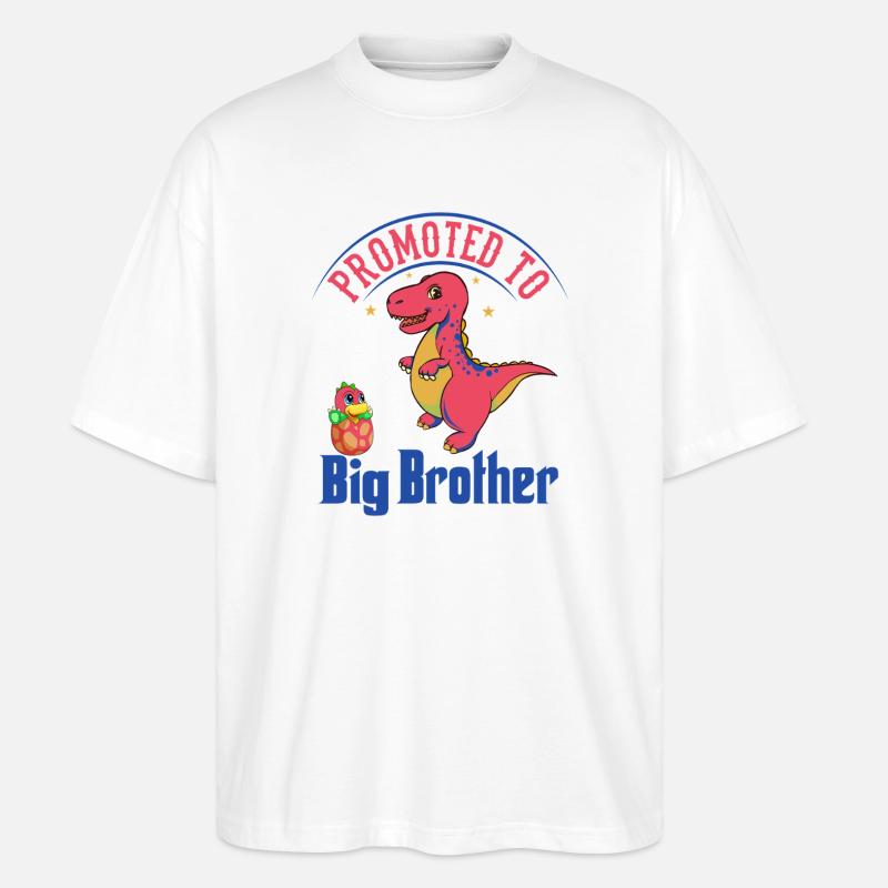 Befördert zu Big Brother Dinosaurs - Stanley/Stella Oversized Unisex Bio T-Shirt Blaster 2.0 - Weiß