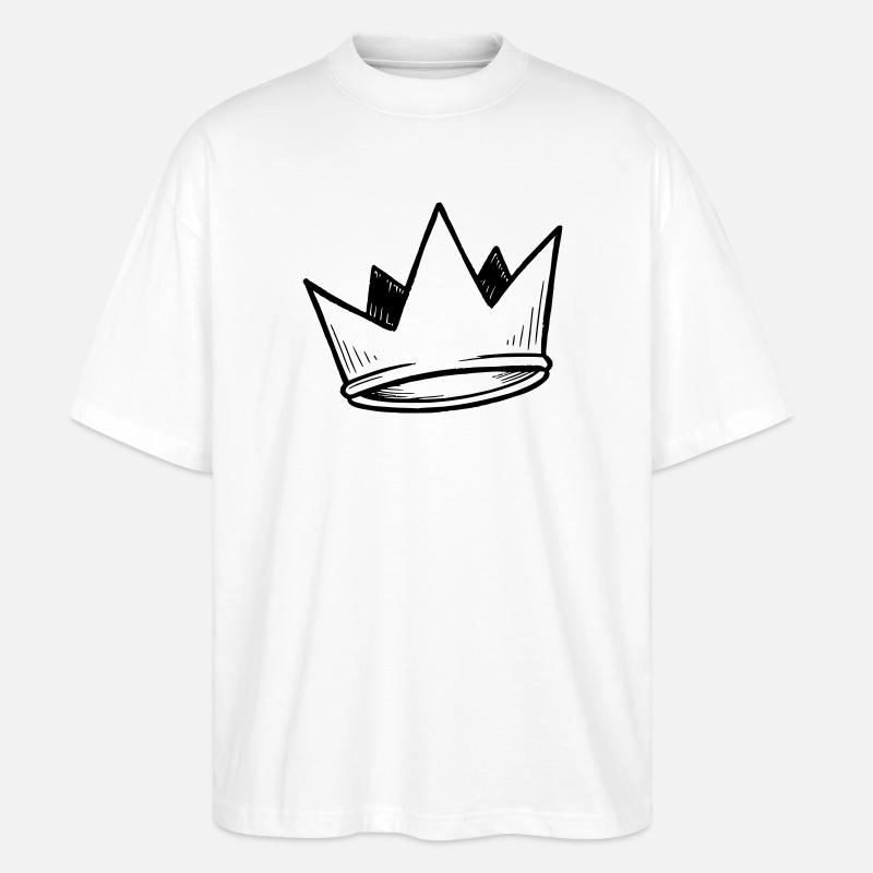 Vecteur de couronne | Doodle Look - T-shirt bio Blaster 2.0 coupe oversize Stanley/Stella Unisexe - blanc