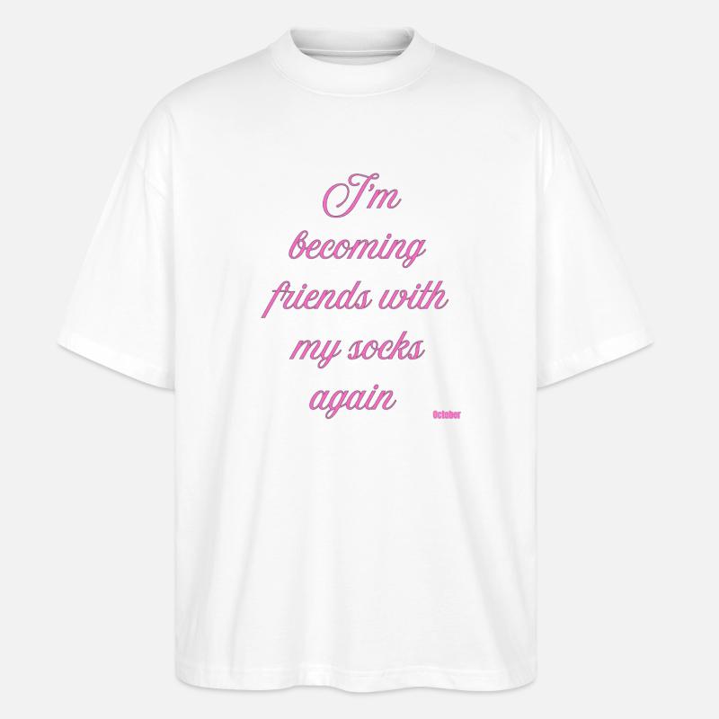 Wieder Freunde werden mit My Socks - Stanley/Stella Oversized Unisex Bio T-Shirt Blaster 2.0 - Weiß
