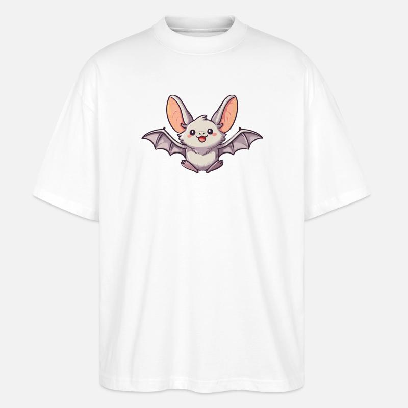 Fledermaus - Stanley/Stella Oversized Unisex Bio T-Shirt Blaster 2.0 - Weiß
