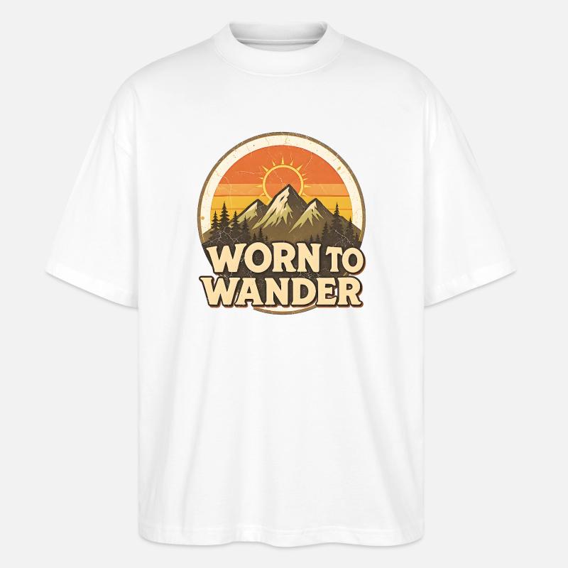 Retro Grunge – Worn to Wander - Stanley/Stella Oversized Unisex Bio T-Shirt Blaster 2.0 - Weiß