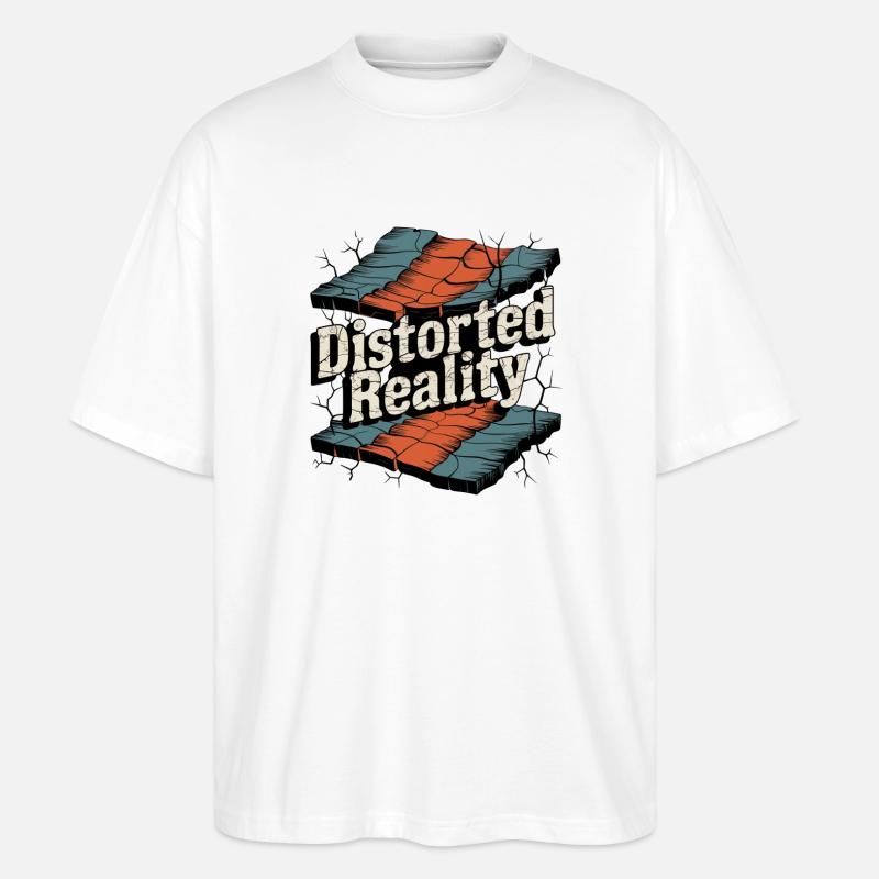 Retro Grunge – Distorted Reality - Stanley/Stella Oversized Unisex Bio T-Shirt Blaster 2.0 - Weiß