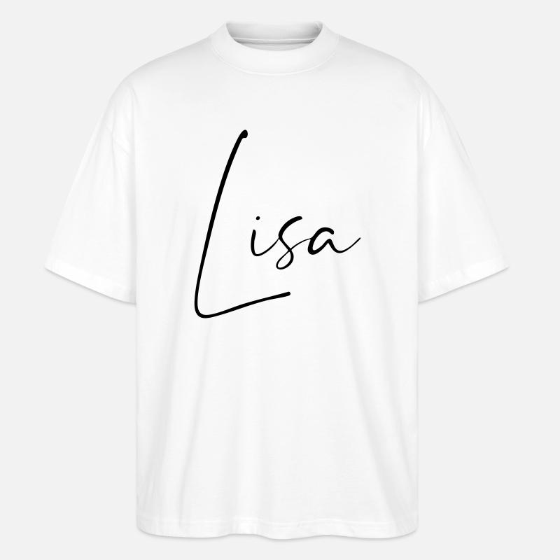 lisa / handschrift name design - Stanley/Stella Oversized Unisex Bio T-Shirt Blaster 2.0 - Weiß