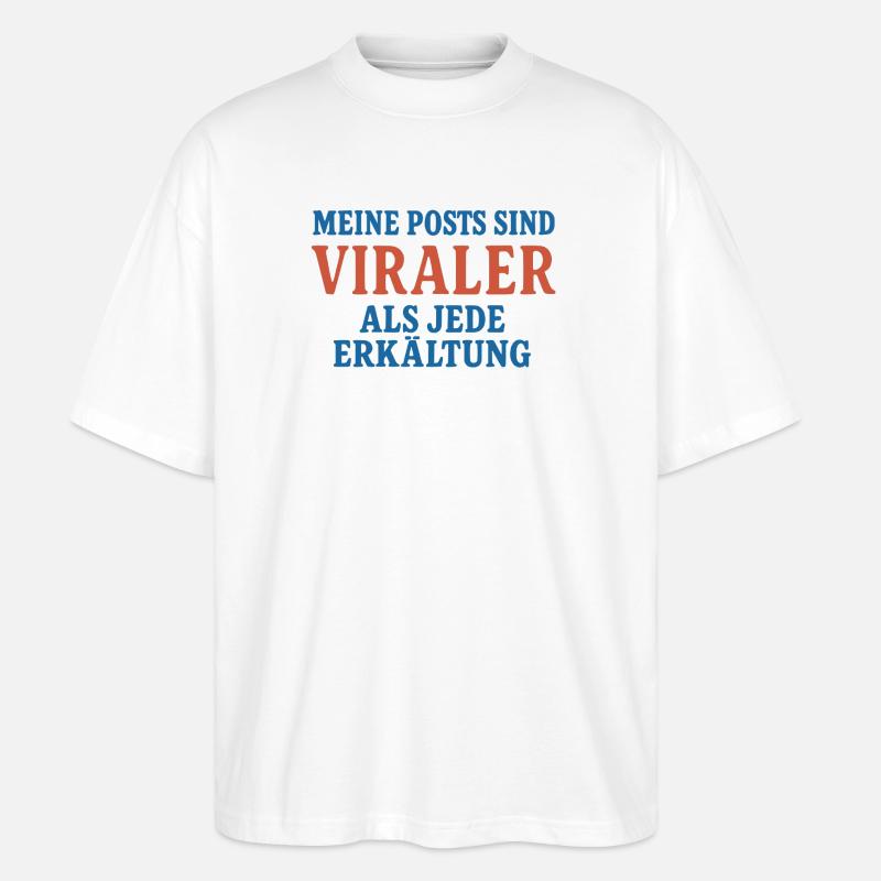 Virale Posts - Stanley/Stella Oversized Unisex Bio T-Shirt Blaster 2.0 - Weiß
