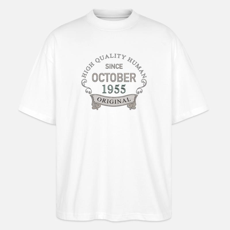 Since_October_1955 - Stanley/Stella Oversized Unisex Bio T-Shirt Blaster 2.0 - Weiß