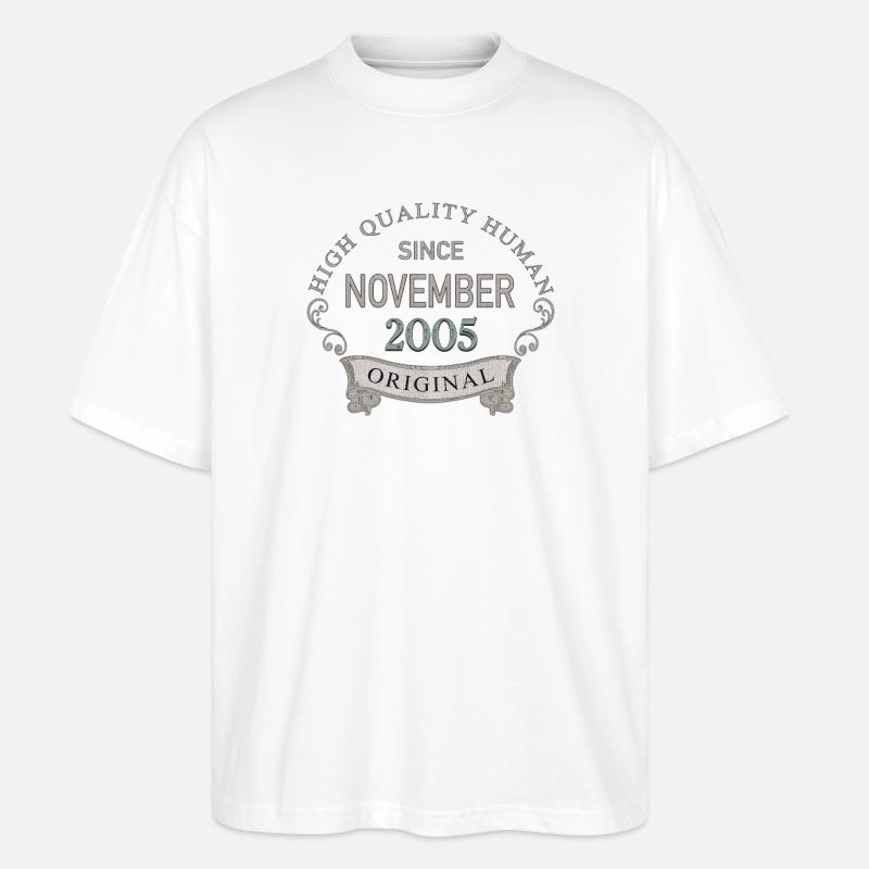 Since_November_2005 - Stanley/Stella Oversized Unisex Bio T-Shirt Blaster 2.0 - Weiß