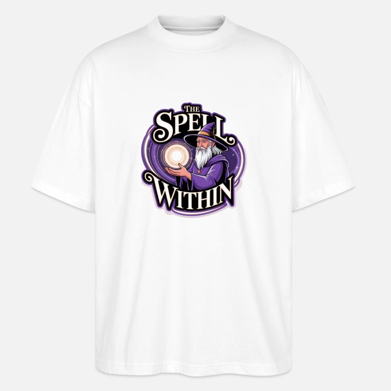 Magic Wizard – The Spell Within - Stanley/Stella Oversized Unisex Organic T-shirt Blaster 2.0 - white