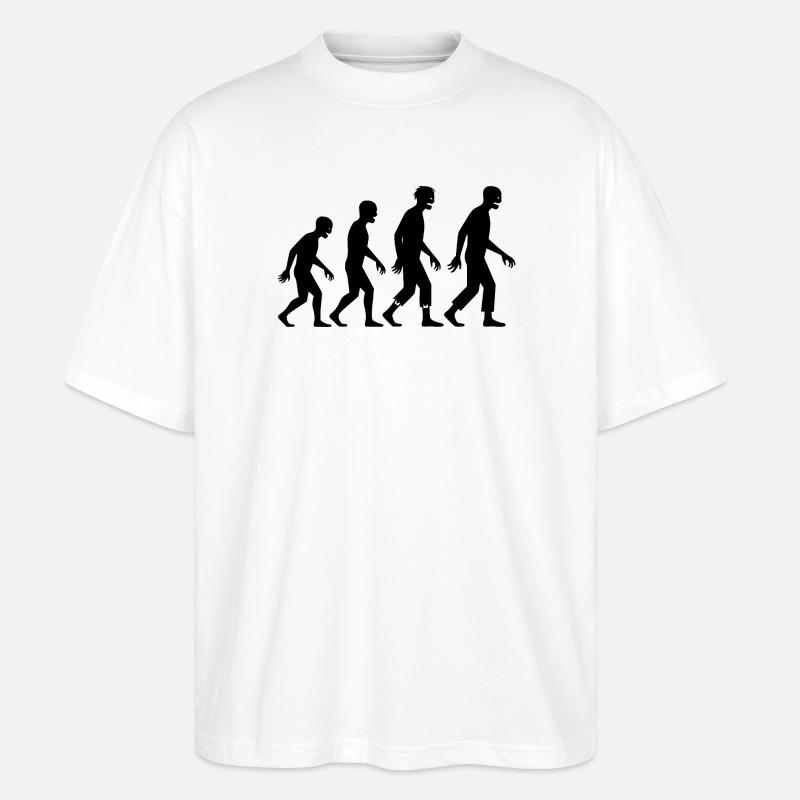 Zombie Evolution - Stanley/Stella Oversized Unisex Bio T-Shirt Blaster 2.0 - Weiß
