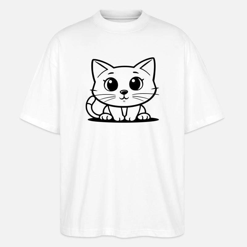 Mitternachts-Emblem-Silhouette - Stanley/Stella Oversized Unisex Bio T-Shirt Blaster 2.0 - Weiß