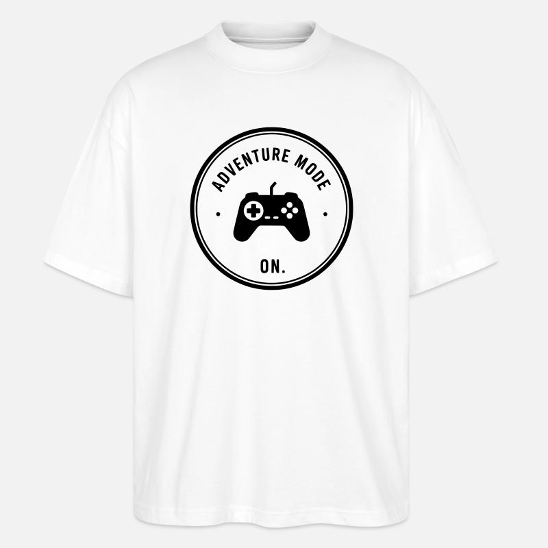 Adventure mode on - Stanley/Stella Oversized Unisex Bio T-Shirt Blaster 2.0 - Weiß