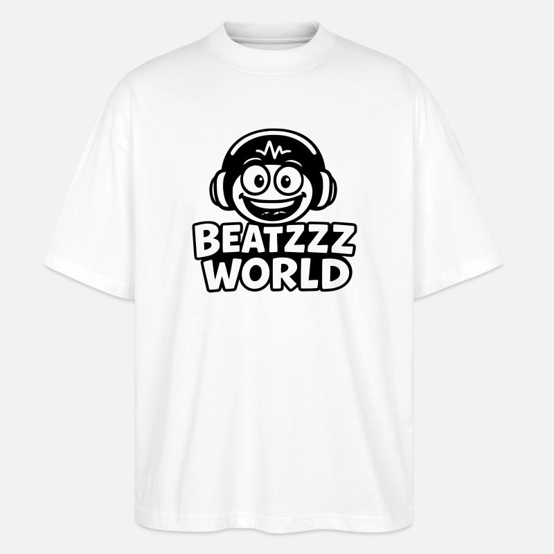 Beatzzz World - Stanley/Stella Oversized Unisex Bio T-Shirt Blaster 2.0 - Weiß