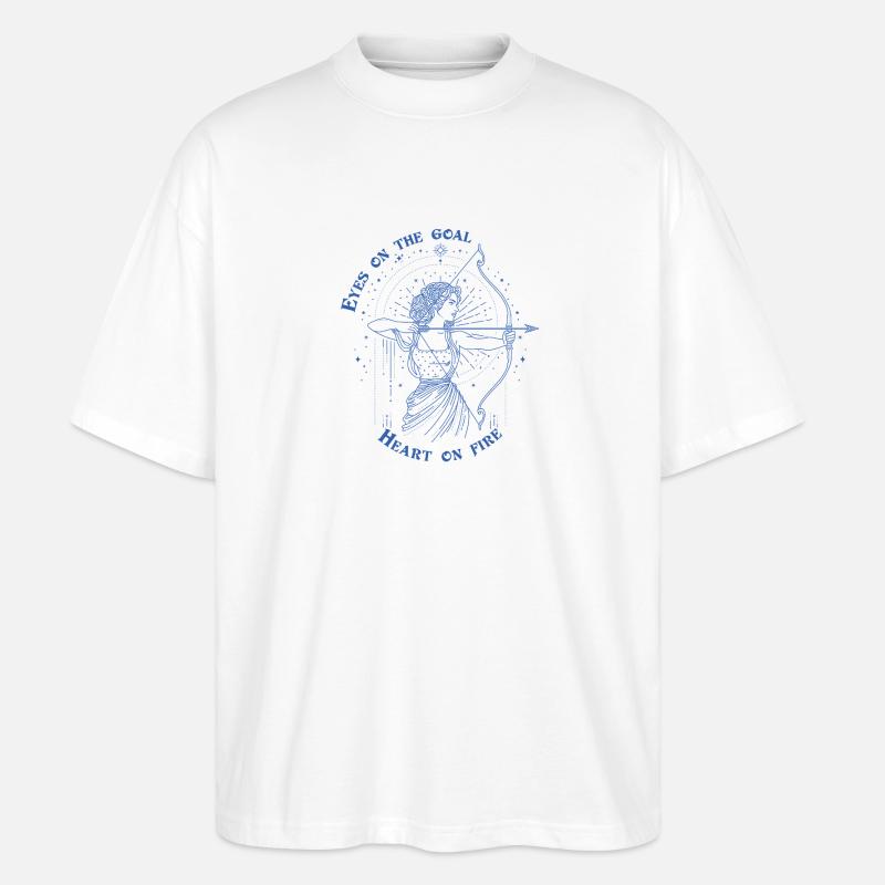 Schütze Sternzeichen Bogenschütze Sternzeichen Geschenk - Stanley/Stella Oversized Unisex Bio T-Shirt Blaster 2.0 - Weiß