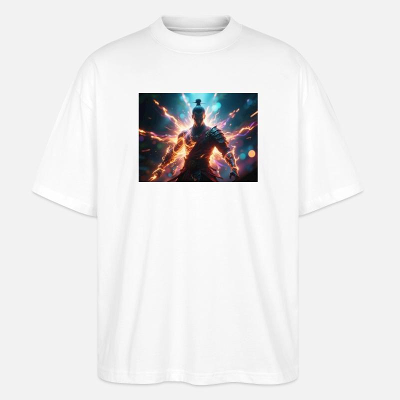 Flammensturm Krieger - Stanley/Stella Oversized Unisex Bio T-Shirt Blaster 2.0 - Weiß