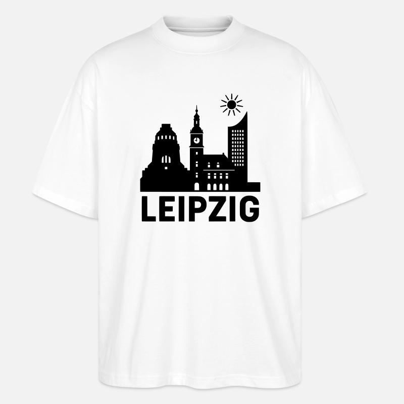 leipzig silhouette - Stanley/Stella Oversized Unisex Bio T-Shirt Blaster 2.0 - Weiß