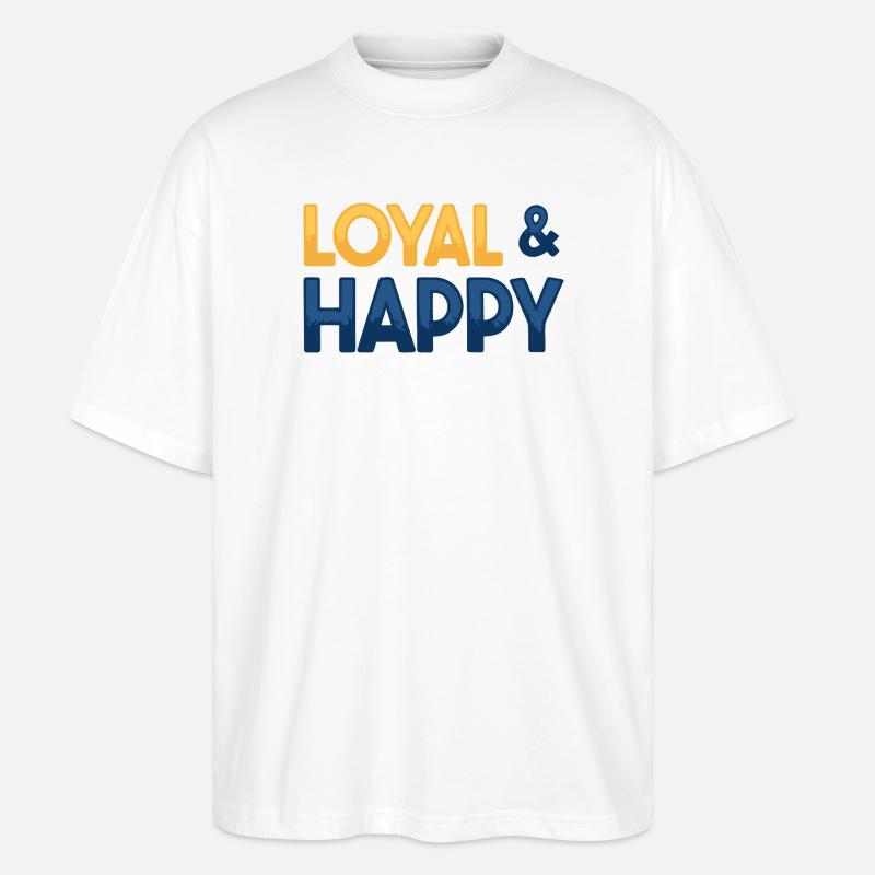 Loyal & glücklich - Stanley/Stella Oversized Unisex Bio T-Shirt Blaster 2.0 - Weiß